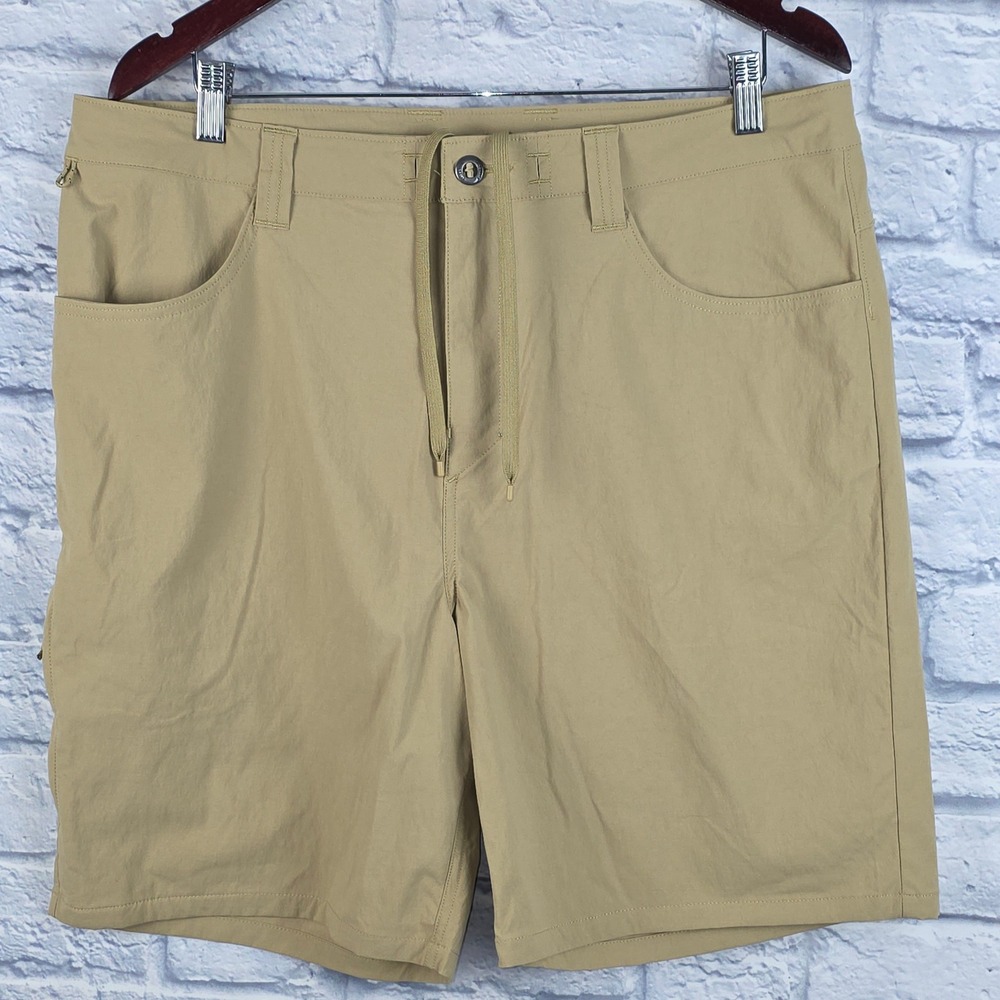 Patagonia Quandary Shorts Men Tan Khaki Hiking Outdoor Trekking Travel Size 36‎